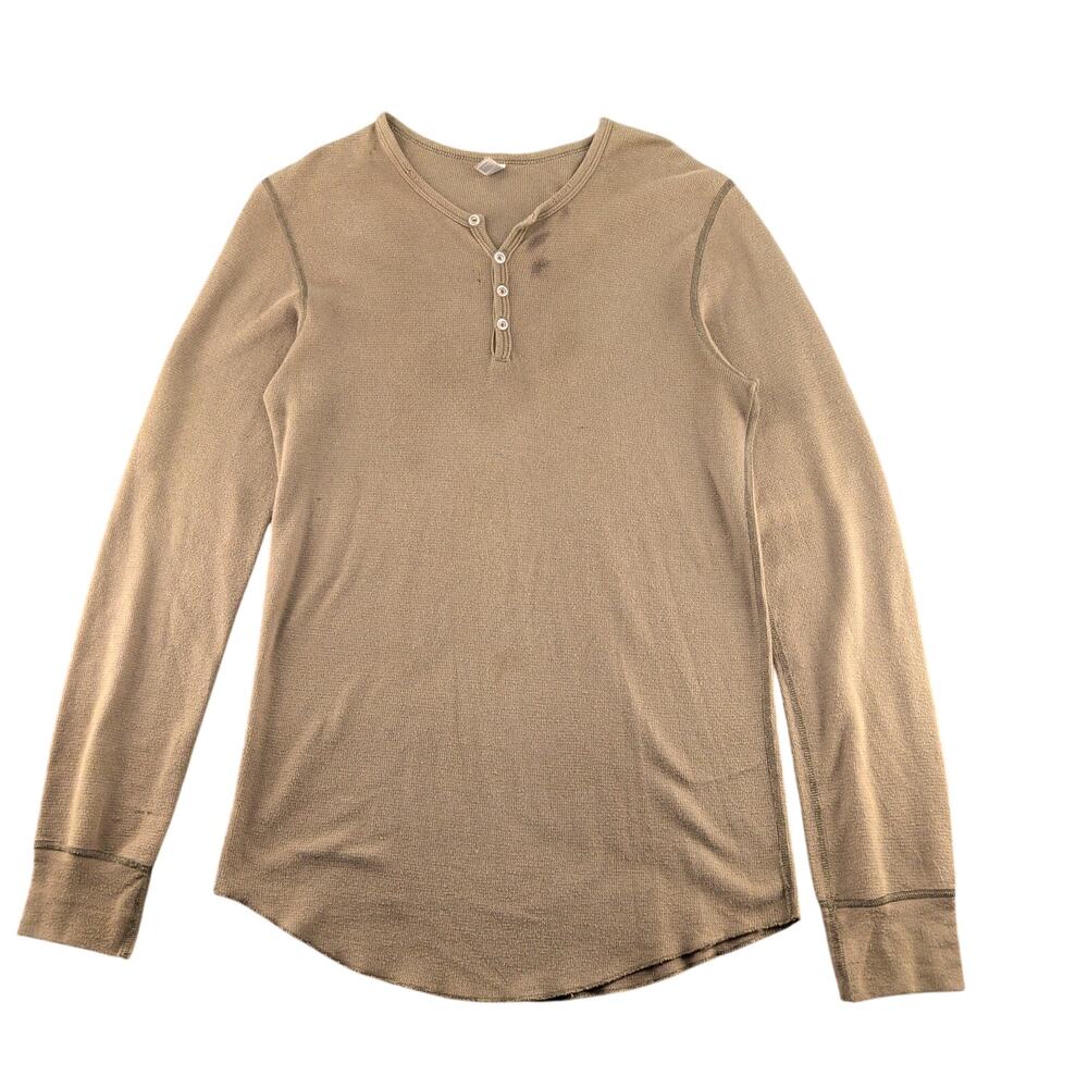 American Apparel Henley Dexter Kill Shirt Large Baby Thermal y2k RARE